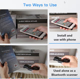Eyoyo 2D Back Clip Bluetooth Barcode Scanner Work with Phone, Portable Barcode Reader with Bluetooth Function 1D 2D QR