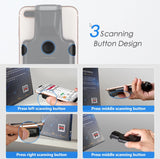 Eyoyo 2D Back Clip Bluetooth Barcode Scanner Work with Phone, Portable Barcode Reader with Bluetooth Function 1D 2D QR
