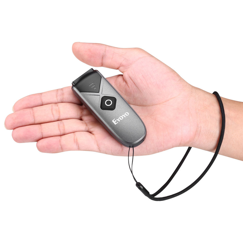 Eyoyo Mini 1D 2D QR Wireless BarcodeScanner Portable Wireless BarcodeLesegerät mit USB verkabeltBluetooth2.4G Wireless Connection PDF417 Data Matrix Image Scanner für Smartphone iPhone Tablet