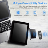 Eyoyo 1D, 2D & QR Codes Bluetooth Mini Barcode Scanner with USB Wired/Bluetooth/ 2.4G Wireless
