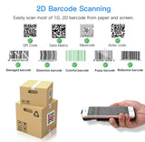 Eyoyo 2D Back Clip Bluetooth Barcode Scanner Work with Phone, Portable Barcode Reader with Bluetooth Function 1D 2D QR